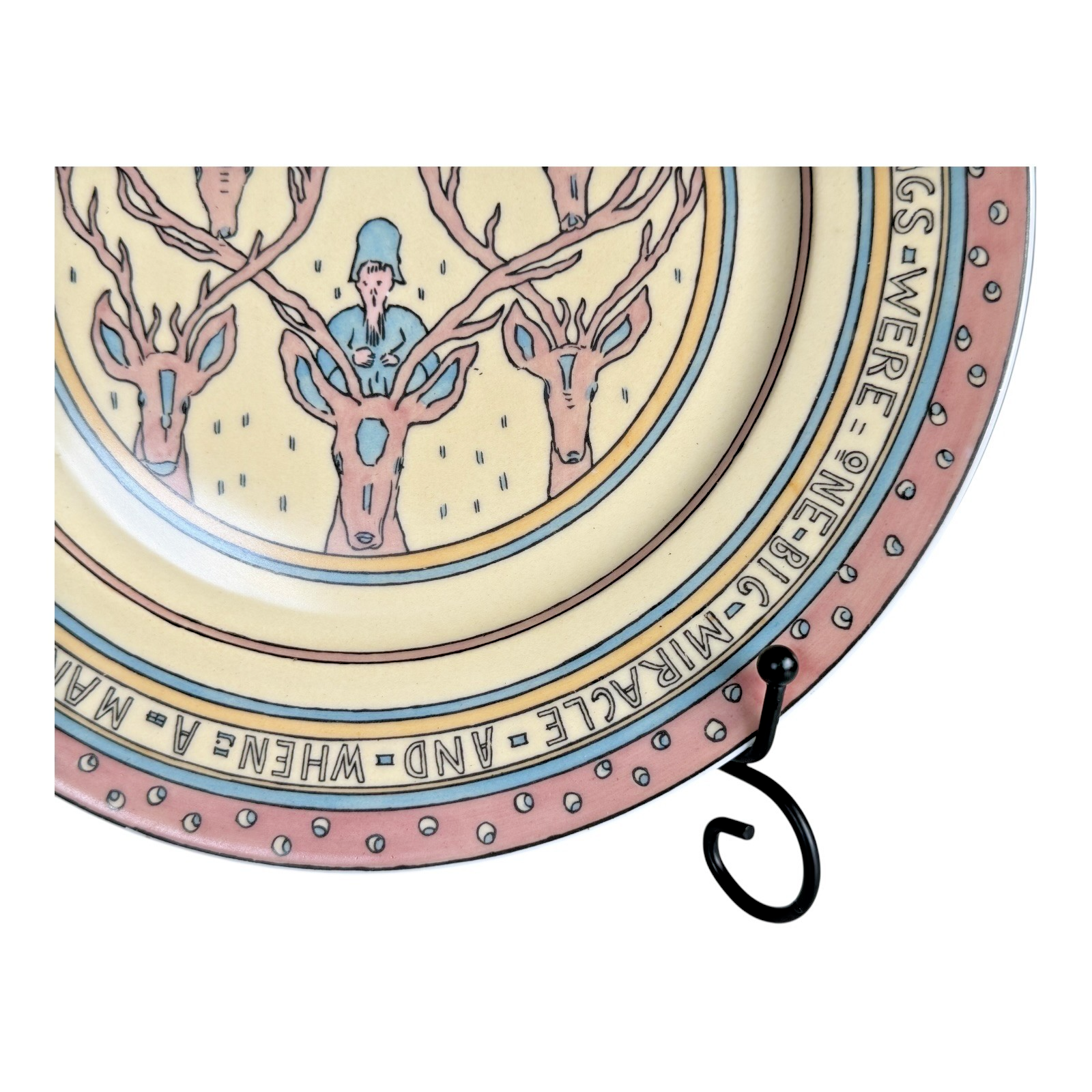 Antique 1910 Limoges Guerin Mary Bacon Jones Jungle Book Folk Design Plate