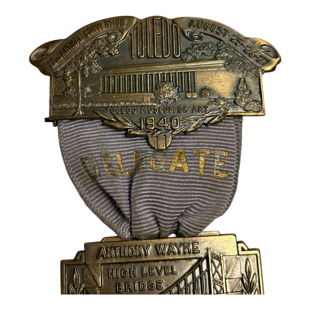 Vintage 1940 American Legion Convention Delegate Medal Ribbon