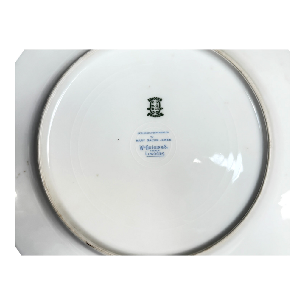 Antique 1910 Limoges Guerin Mary Bacon Jones Jungle Book Folk Design Plate