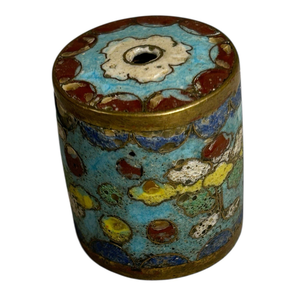 Antique Japanese Cloisonne Large Cylinder Bead