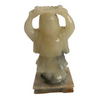 Antique Chinese Happy Buddha Jade Carved Sculpture