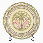 Antique Rare Limoges Guerin Mary Bacon Jones Jungle Book Folk Design Plate