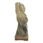 Antique Chinese Happy Buddha Jade Carved Sculpture