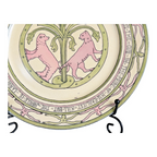Antique Rare Limoges Guerin Mary Bacon Jones Jungle Book Folk Design Plate