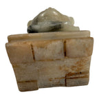 Antique Chinese Happy Buddha Jade Carved Sculpture