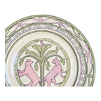 Antique Rare Limoges Guerin Mary Bacon Jones Jungle Book Folk Design Plate