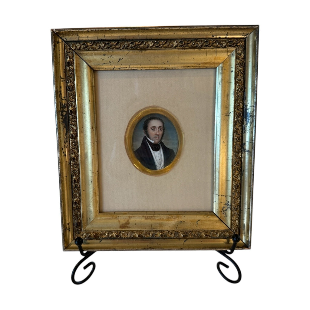 Antique Rare Miniature Portraits Thomas Birkey Family of Maryland (Set of 3)