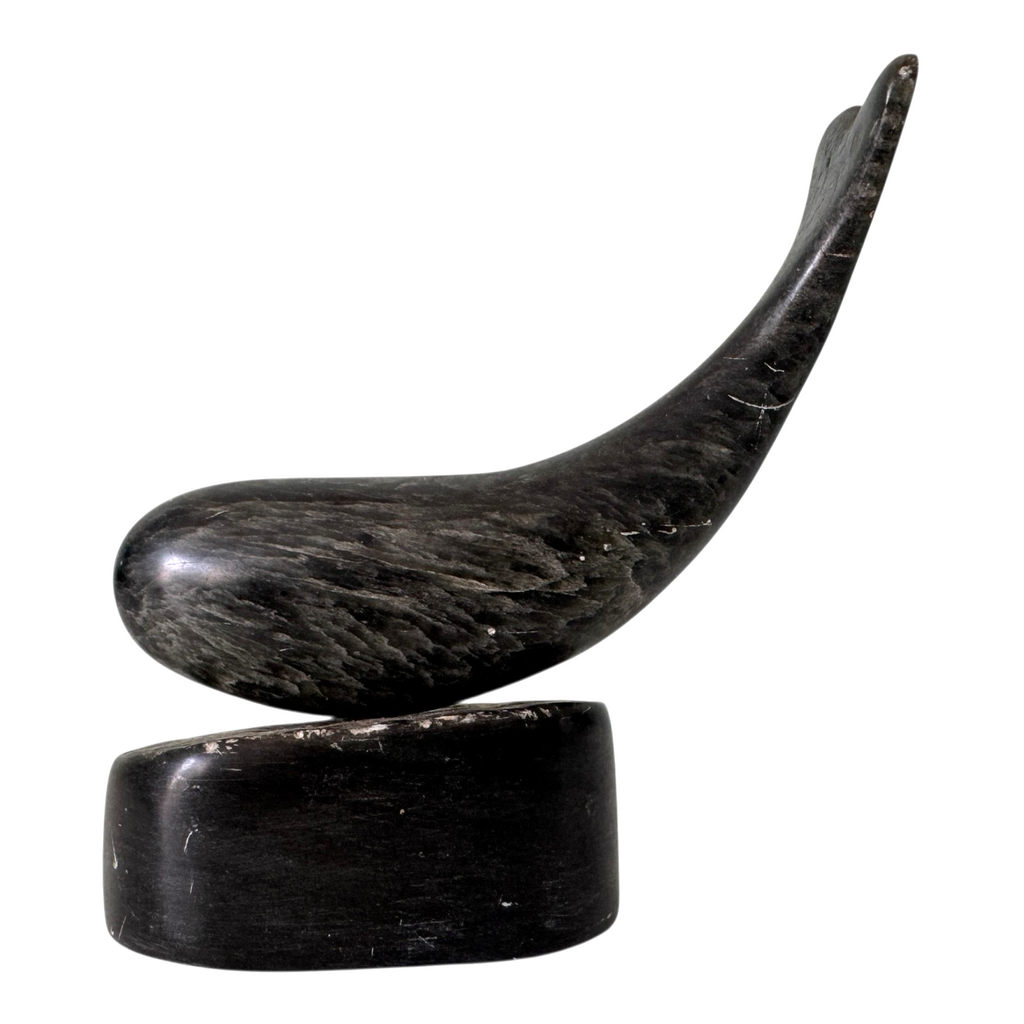 Vintage Canadian Soapstone Whale Sculpture Figurine – Signed Ross Parkinson