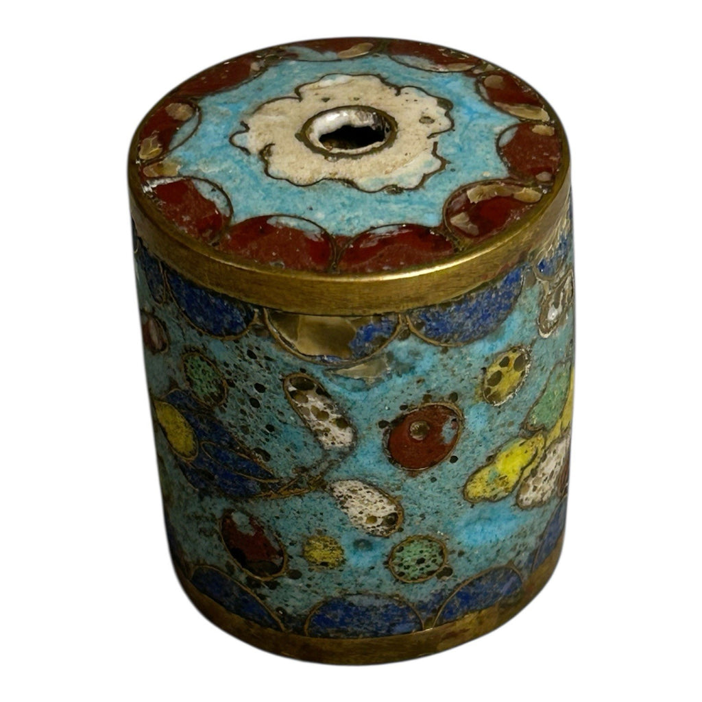 Antique Japanese Cloisonne Large Cylinder Bead
