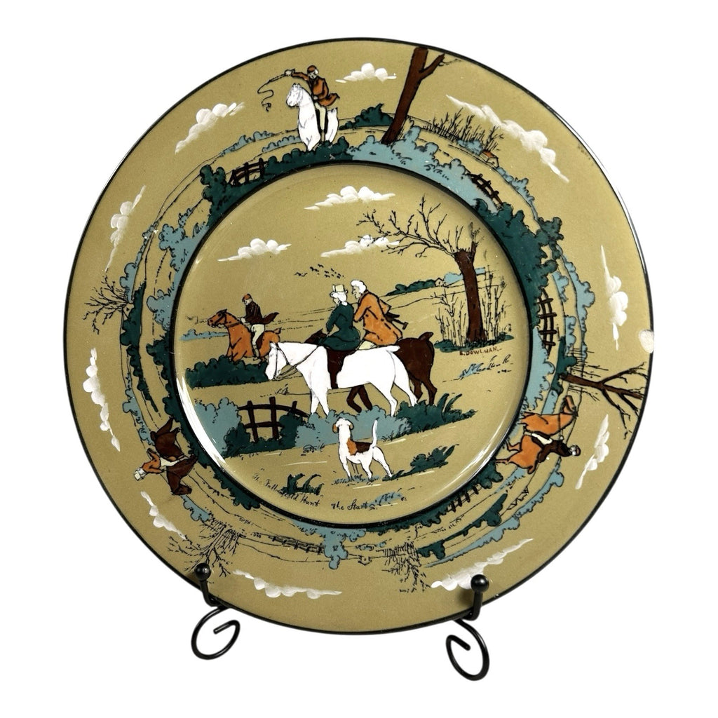 Antique Buffalo Pottery Deldare Ware Fallowfield Hunt Series Plate