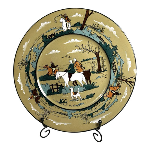 Antique Buffalo Pottery Deldare Ware Fallowfield Hunt Series Plate