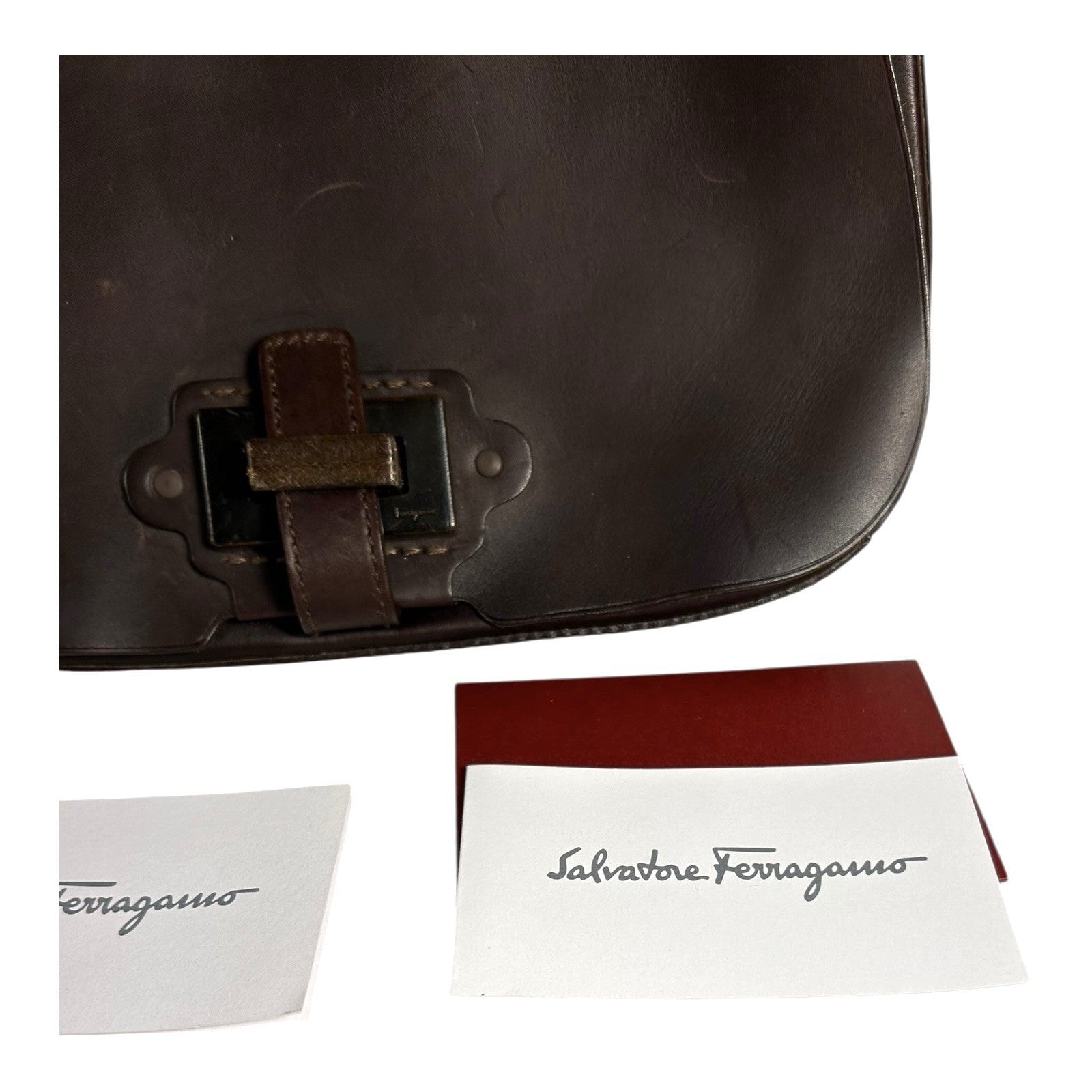 Genuine Salvatore Ferragamo Leather Purse AU-21 7463