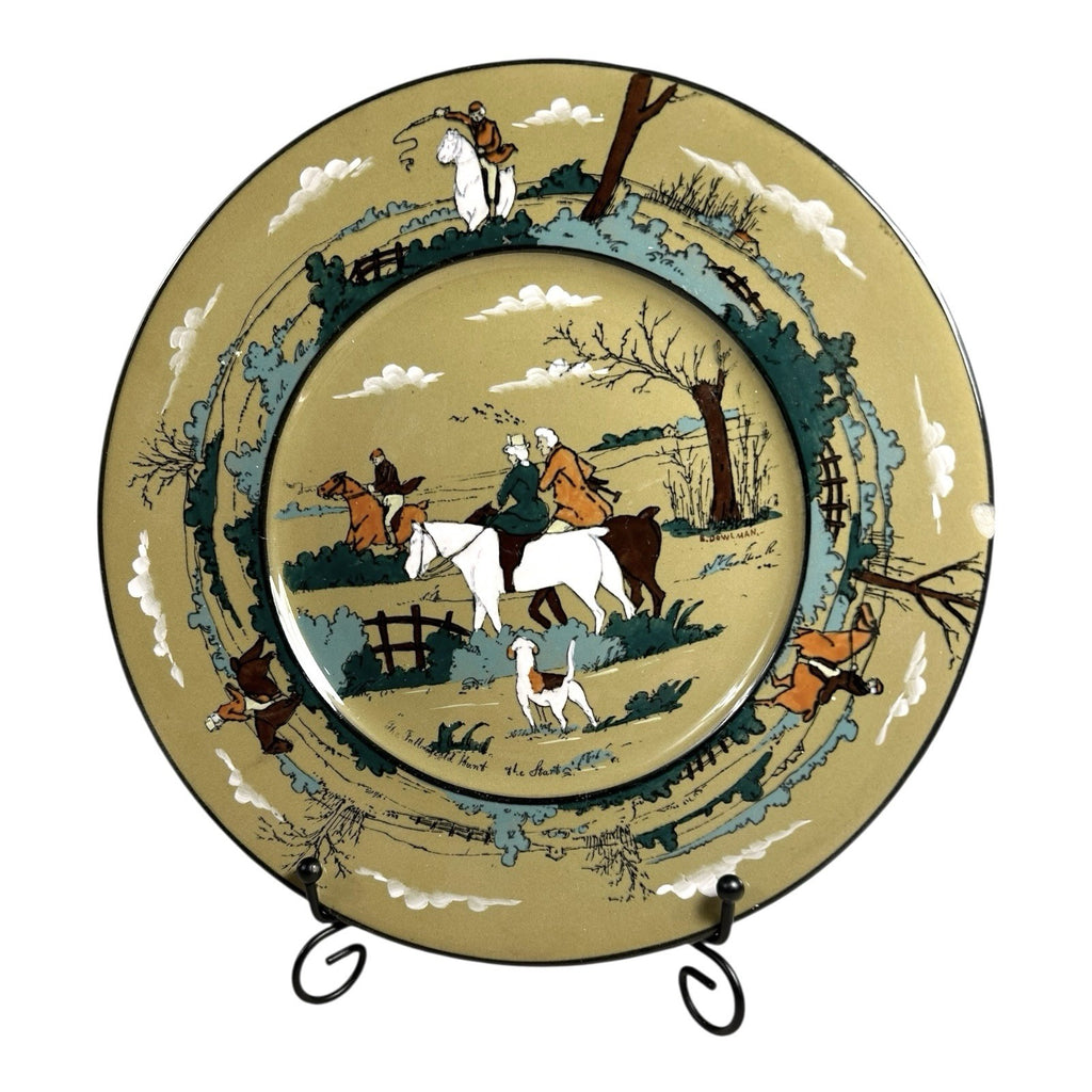 Antique Buffalo Pottery Deldare Ware Fallowfield Hunt Series Plate