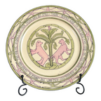 Antique Rare Limoges Guerin Mary Bacon Jones Jungle Book Folk Design Plate