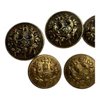 Vintage WW1 French Facing Gargoyles Fleur de Lis Brass Buttons
