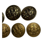 Vintage WW1 French Facing Gargoyles Fleur de Lis Brass Buttons