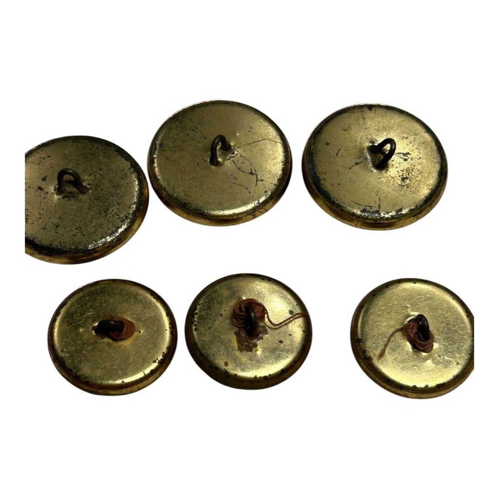 Vintage WW1 French Facing Gargoyles Fleur de Lis Brass Buttons