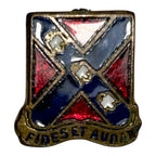 Vintage WW2 134th Field Artillery DUI Pin Fides Et Audax Military Badge Insignia
