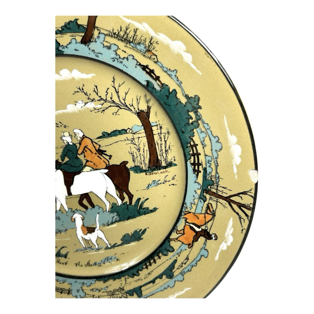 Antique Buffalo Pottery Deldare Ware Fallowfield Hunt Series Plate