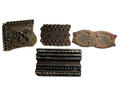 Antique Indian Hand Carved Wood Fabric Printing Block Stamps – Set of 4