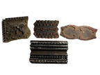 Antique Indian Hand Carved Wood Fabric Printing Block Stamps – Set of 4
