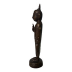 Antique Asian Bronze Standing Buddha Figure Sculpture