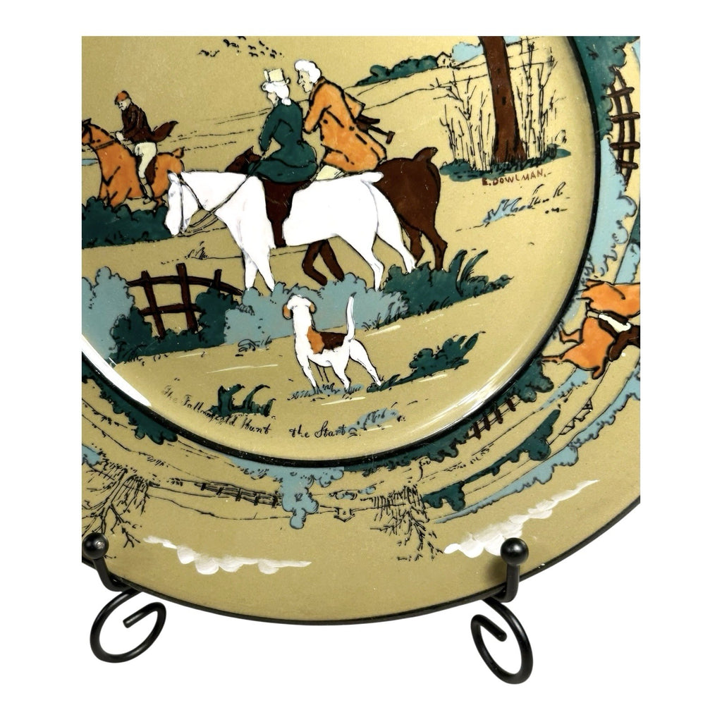 Antique Buffalo Pottery Deldare Ware Fallowfield Hunt Series Plate
