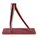Vintage Patriotic Handmade Folk Art Wooden Uncle Sam Sculpture - Signed