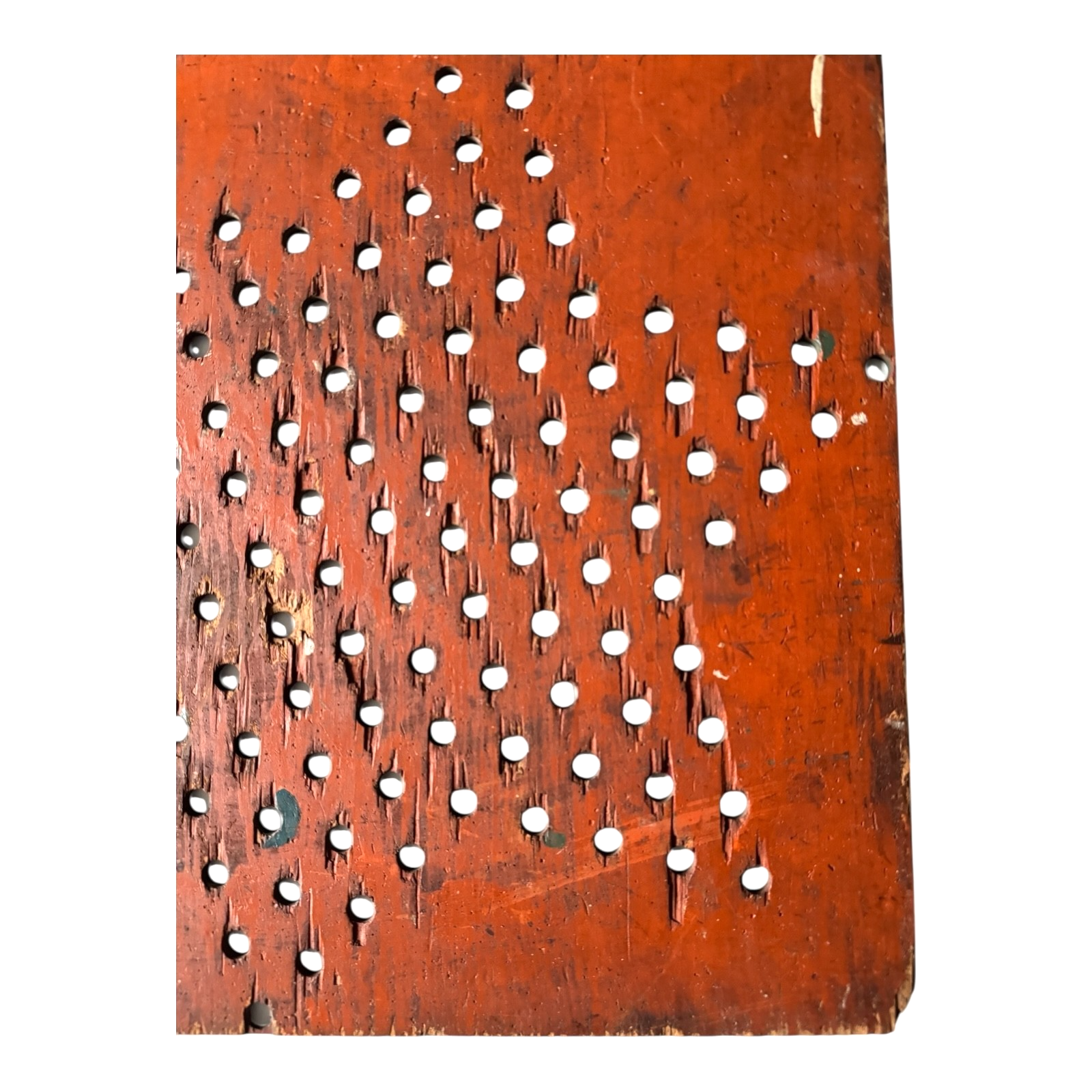Antique Folk Art Chinese Checkers Style Peg Pin Game Board