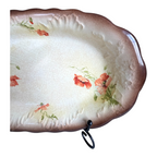 Antique Warwick China Hand Painted Poppy Oval Serving Platter