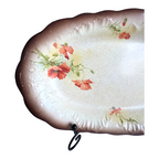 Antique Warwick China Hand Painted Poppy Oval Serving Platter