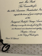 Vintage Official Authentc Ronald Reagan George Bush Inauguration Invitation 1985