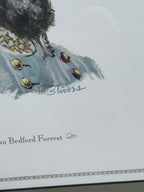 Vintage General Nathan Bedford Forest Print Double Signed Don Stivers 416/1000