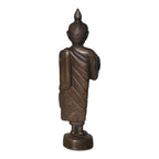 Antique Asian Bronze Standing Buddha Figure Sculpture