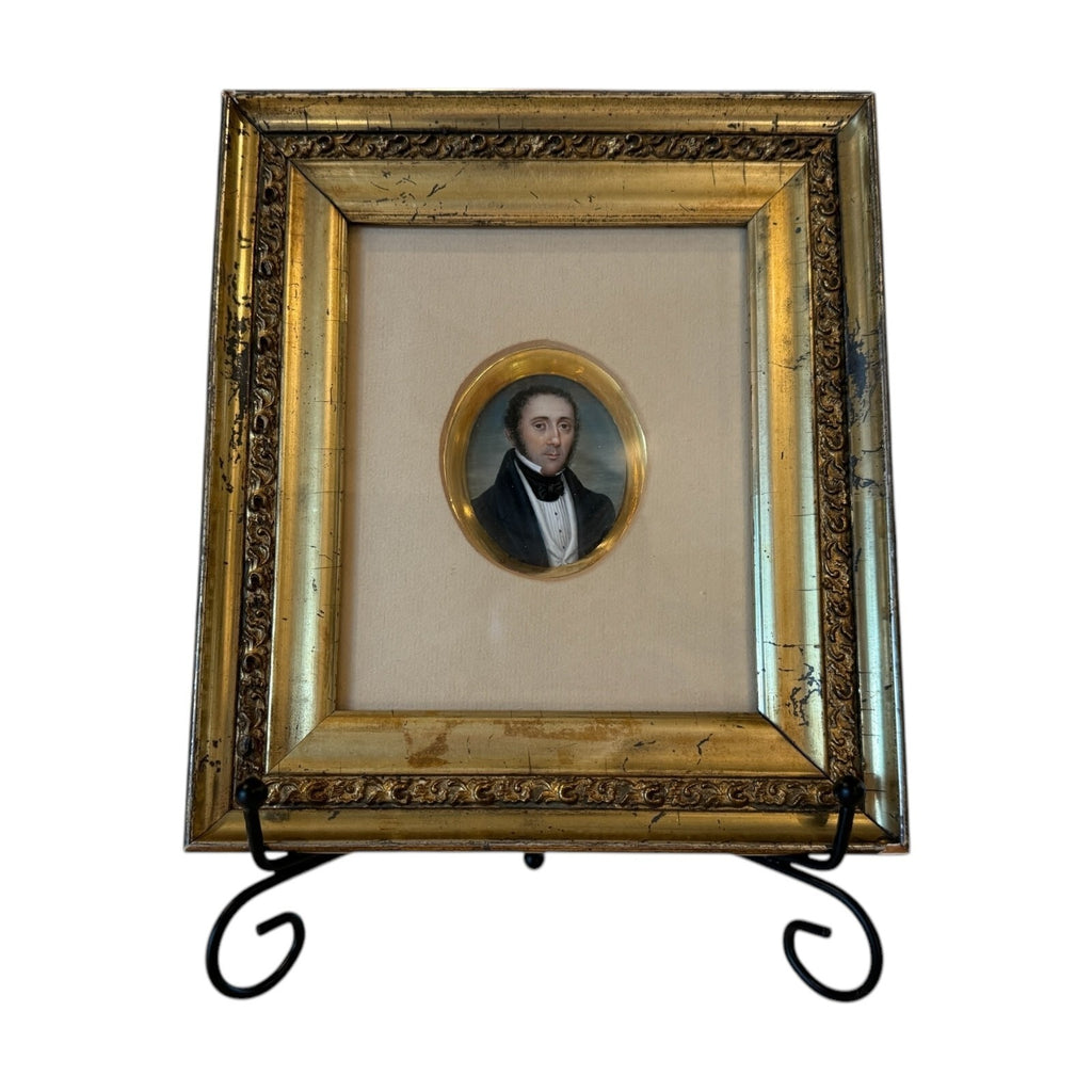 Antique Rare Miniature Portraits Thomas Birkey Family of Maryland (Set of 3)