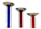Vintage Murano Venini Candelboi Set of Three Glass Candle Holders