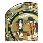 Antique Buffalo Pottery Deldare Ware Plate - Village Gossips Series