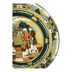 Antique Buffalo Pottery Deldare Ware Plate - Village Gossips Series