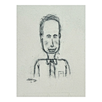 MCM Original Pencil Drawings Outsider Folk Art Portrait Series - William Anthony
