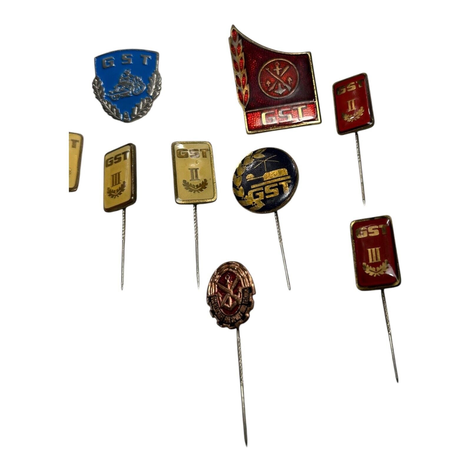 Vintage Lot of 15 GST East Germany Sport & Technology Badges and Pins