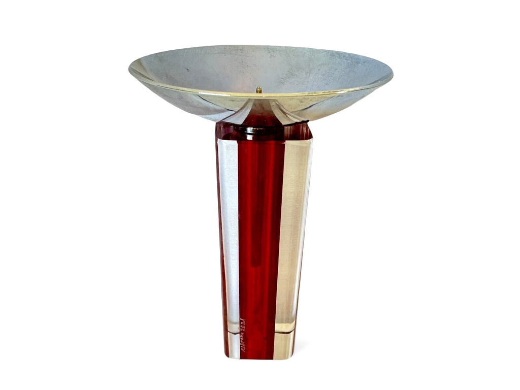 Vintage Murano Venini Candelboi Set of Three Glass Candle Holders