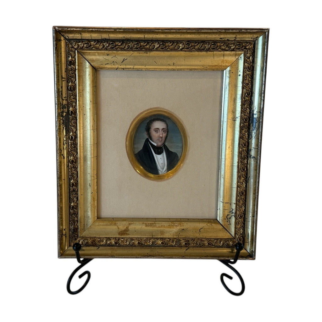 Antique Rare Miniature Portraits Thomas Birkey Family of Maryland (Set of 3)