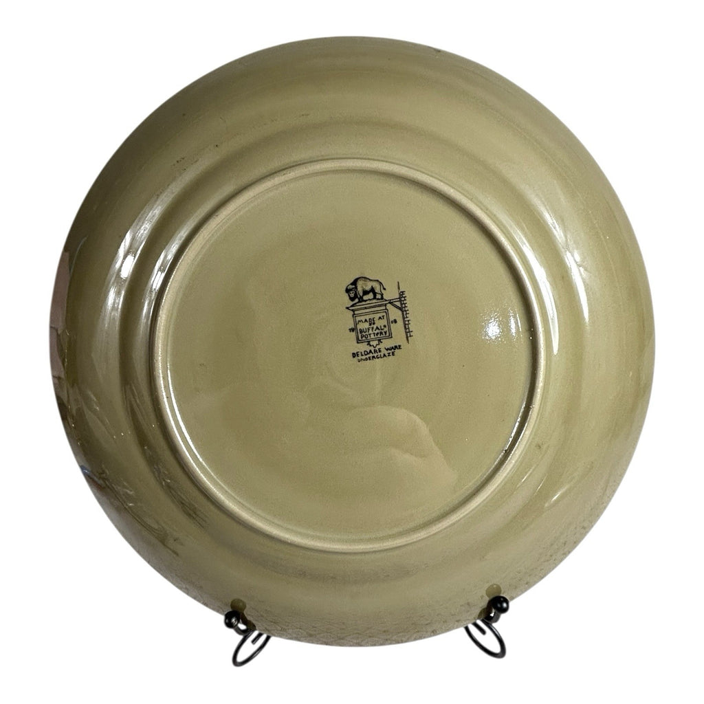 Antique Buffalo Pottery Deldare Ware Plate - Village Gossips Series