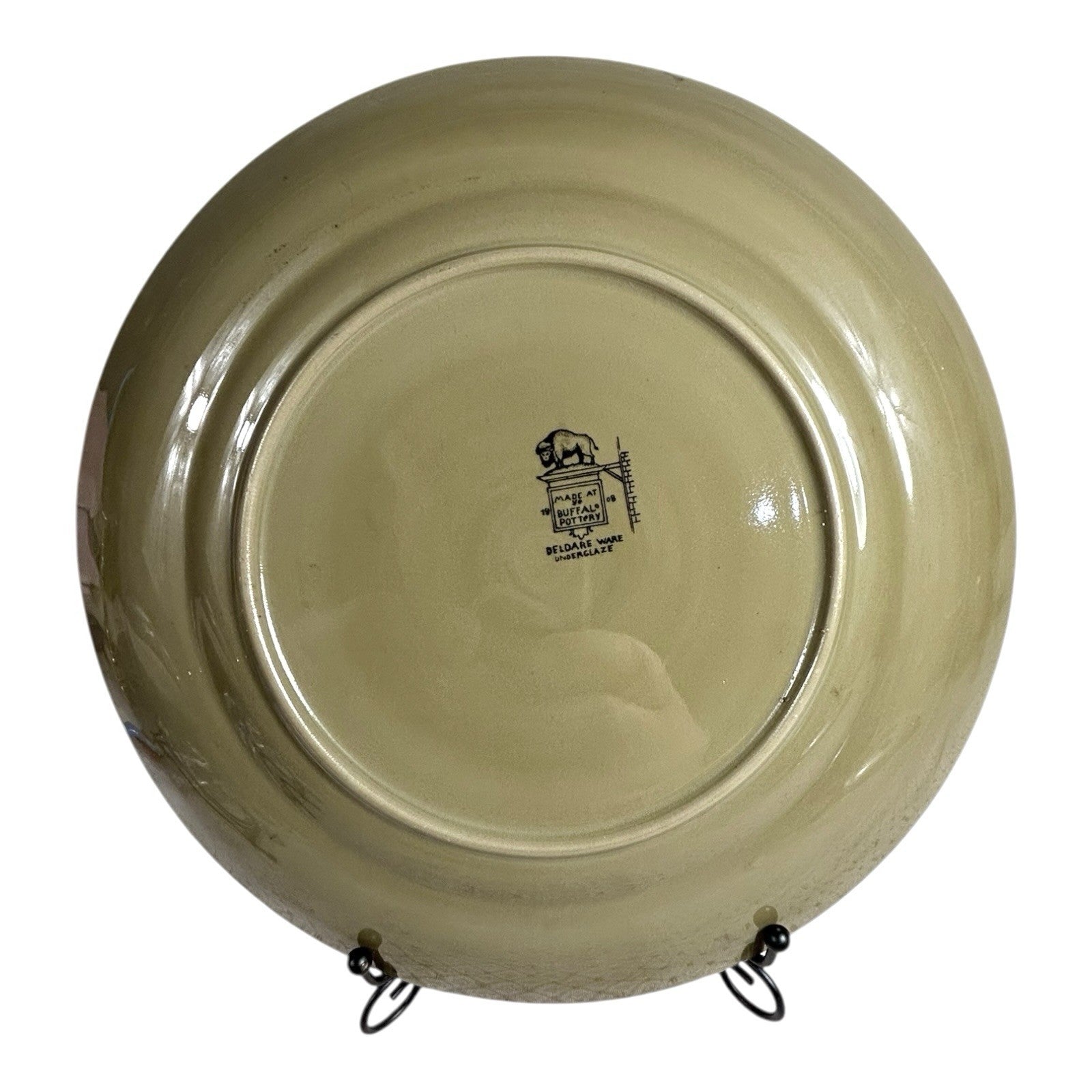 Antique Buffalo Pottery Deldare Ware Plate - Village Gossips Series