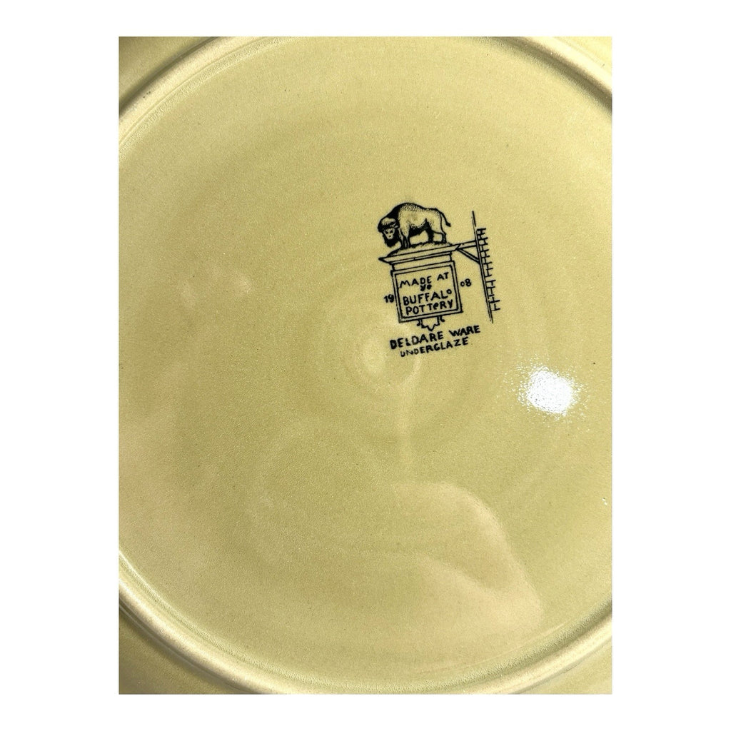 Antique Buffalo Pottery Deldare Ware Plate - Village Gossips Series