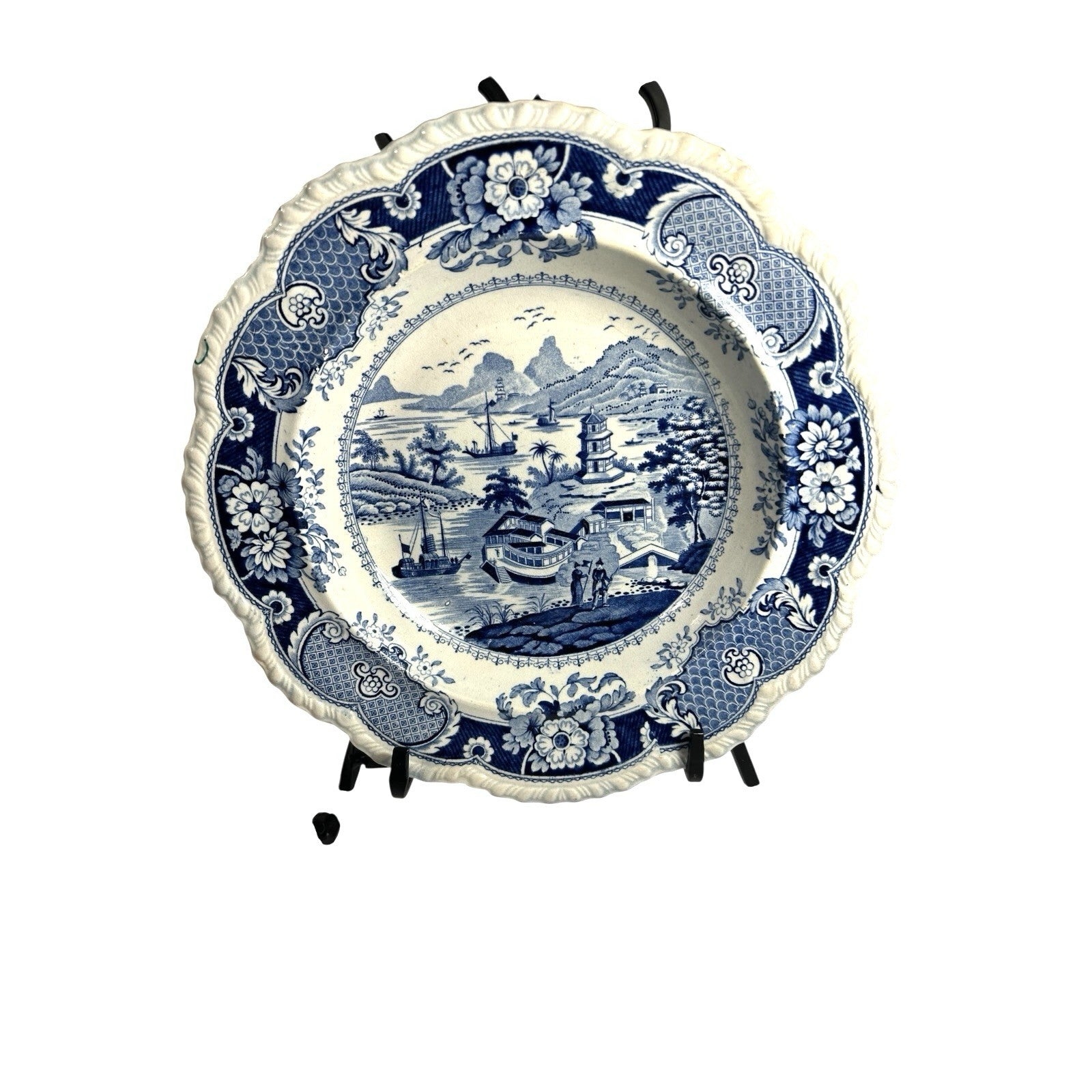 Antique Staffordshire Transferware - India Temple Bowl by Ridgeway