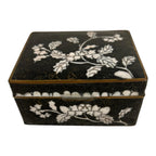 Antique Chinese Cloisonne Hinged Trinket Jewelry Box
