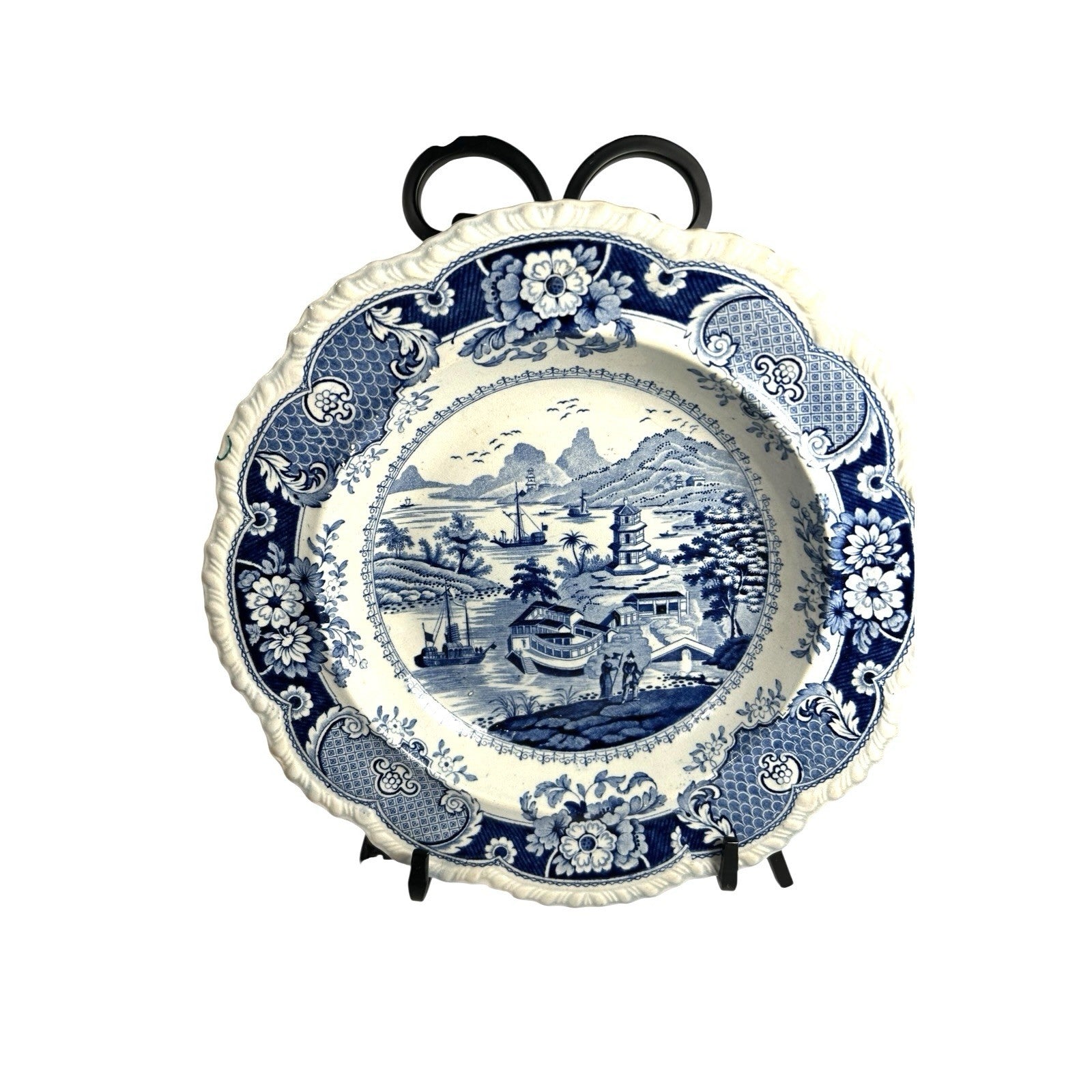 Antique Staffordshire Transferware - India Temple Bowl by Ridgeway