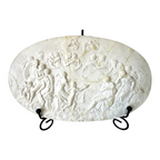 Antique Wedgwood & Bentley Oval Bas-Relief Plaque – Classical Mythological Scene