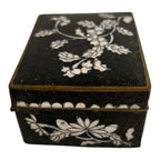 Antique Chinese Cloisonne Hinged Trinket Jewelry Box